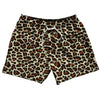 Cheetah Pattern 5" Swim Shorts Made in USA by Tribe Lacrosse
