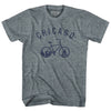 Chicago Bike Womens Tri-Blend Junior Cut T-Shirt by Tribe Lacrosse