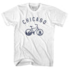 Chicago Bike Womens Cotton Junior Cut T-Shirt by Tribe Lacrosse