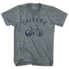 Chicago Bike Tri-Blend V-neck Womens Junior Cut T-shirt by Tribe Lacrosse