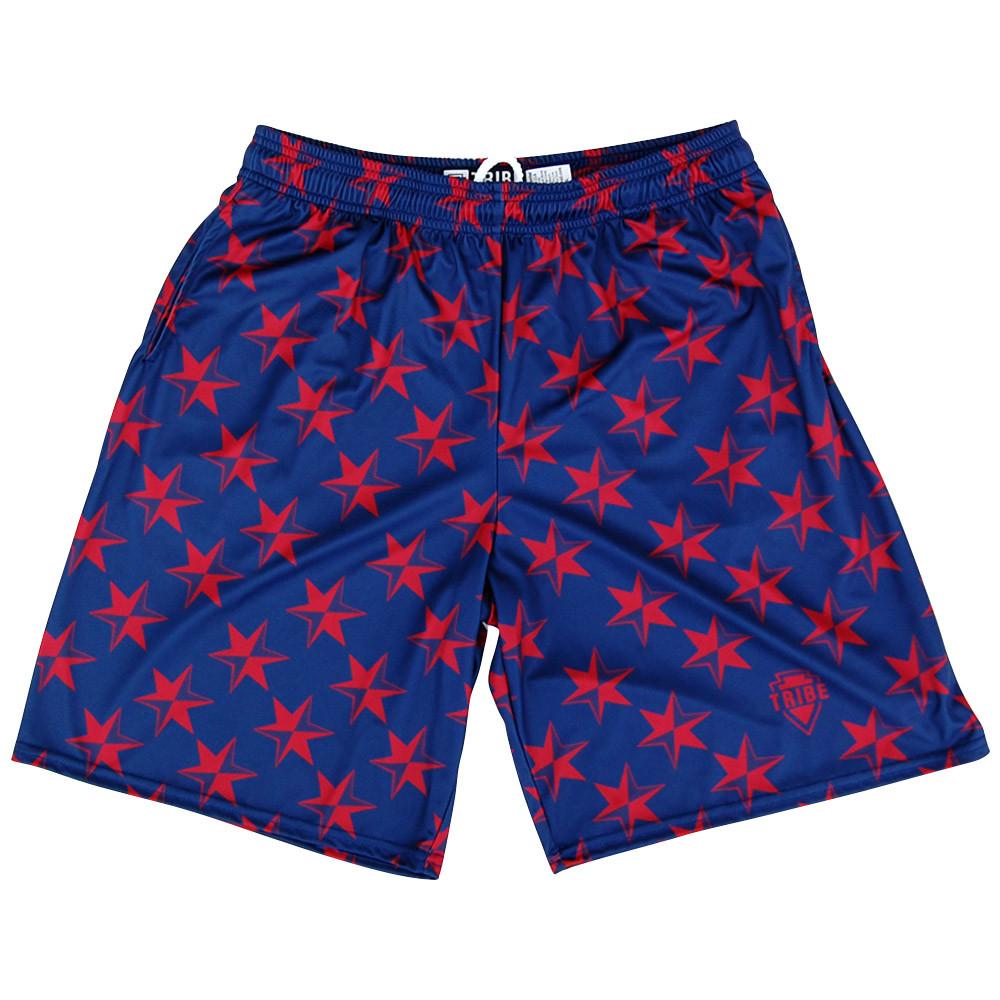 Chicago All Over Stars Lacrosse Shorts in Navy by Tribe Head Lacrosse
