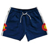 Colorado US State Flag 5" Swim Shorts Made in USA by Tribe Lacrosse