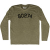 Custom 5 Digit Zip Code Adult Tri-Blend Long Sleeve T-shirt by Tribe Lacrosse
