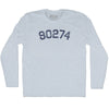 Custom 5 Digit Zip Code Adult Tri-Blend Long Sleeve T-shirt by Tribe Lacrosse