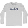 Custom 5 Digit Zip Code Adult Cotton Long Sleeve T-shirt by Tribe Lacrosse