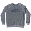 Custom 5 Digit Zip Code Adult Tri-Blend Sweatshirt by Tribe Lacrosse