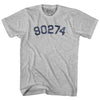 Custom 5 Digit Zip Code Adult Tri-Blend T-shirt by Tribe Lacrosse