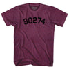 Custom 5 Digit Zip Code Adult Tri-Blend T-shirt by Tribe Lacrosse