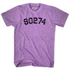 Custom 5 Digit Zip Code Adult Tri-Blend T-shirt by Tribe Lacrosse