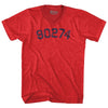 Custom 5 Digit Zip Code Adult Tri-Blend V-neck T-shirt by Tribe Lacrosse