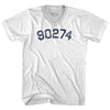Custom 5 Digit Zip Code Adult Tri-Blend V-neck T-shirt by Tribe Lacrosse