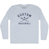 Custom Baseball Adult Tri-Blend Long Sleeve T-shirt by Tribe Lacrosse