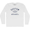 Custom Baseball Adult Cotton Long Sleeve T-shirt by Tribe Lacrosse