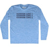 Custom Cooper Font Adult Tri-Blend Long Sleeve T-shirt Tribe Lacrosse