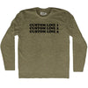 Custom Cooper Font Adult Tri-Blend Long Sleeve T-shirt Tribe Lacrosse