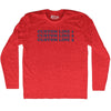 Custom Cooper Font Adult Tri-Blend Long Sleeve T-shirt Tribe Lacrosse