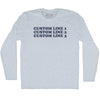 Custom Cooper Font Adult Tri-Blend Long Sleeve T-shirt Tribe Lacrosse