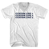 Custom Cooper Font Adult Tri-Blend V-neck T-shirt Tribe Lacrosse