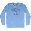 Custom Golf Cart Adult Tri-Blend Long Sleeve T-shirt by Tribe Lacrosse