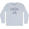 Custom Golf Cart Adult Tri-Blend Long Sleeve T-shirt by Tribe Lacrosse