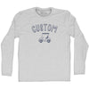Custom Golf Cart Adult Cotton Long Sleeve T-shirt by Tribe Lacrosse