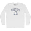 Custom Golf Cart Adult Cotton Long Sleeve T-shirt by Tribe Lacrosse