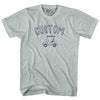 Custom Golf Cart Adult Tri-Blend T-shirt by Tribe Lacrosse