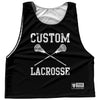 Custom Lacrosse Black and White Reversible Lacrosse Pinnie by Tribe Lacrosse