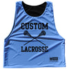 Custom Lacrosse Blue Carolina and Black Reversible Lacrosse Pinnie by Tribe Lacrosse