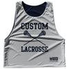 Custom Lacrosse Blue Navy And Grey Medium Reversible Lacrosse Pinnie by Tribe Lacrosse