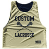 Custom Lacrosse Blue Navy and Vegas Gold Reversible Lacrosse Pinnie by Tribe Lacrosse