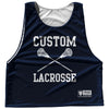 Custom Lacrosse Blue Navy and White Reversible Lacrosse Pinnie by Tribe Lacrosse