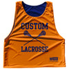 Custom Lacrosse Blue Royal and Tennessee Orange Reversible Lacrosse Pinnie by Tribe Lacrosse