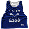 Custom Lacrosse Blue Royal and White Reversible Lacrosse Pinnie by Tribe Lacrosse