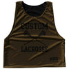 Custom Lacrosse Brown Dark and Black Reversible Lacrosse Pinnie by Tribe Lacrosse