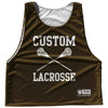 Custom Lacrosse Brown Dark and White Reversible Lacrosse Pinnie by Tribe Lacrosse