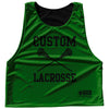 Custom Lacrosse Green Kelly and Black Reversible Lacrosse Pinnie by Tribe Lacrosse