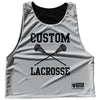 Custom Lacrosse Grey Medium and Black Reversible Lacrosse Pinnie by Tribe Lacrosse