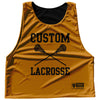 Custom Lacrosse Orange Burnt and Black Reversible Lacrosse Pinnie by Tribe Lacrosse