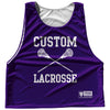 Custom Lacrosse Purple Lakers and White Reversible Lacrosse Pinnie by Tribe Lacrosse