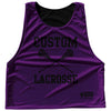 Custom Lacrosse Purple Medium and Black Reversible Lacrosse Pinnie by Tribe Lacrosse