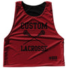 Custom Lacrosse Red Cardinal and Black Reversible Lacrosse Pinnie by Tribe Lacrosse