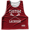 Custom Lacrosse Red Cardinal and White Reversible Lacrosse Pinnie by Tribe Lacrosse