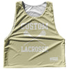 Custom Lacrosse Vegas Gold and White Reversible Lacrosse Pinnie by Tribe Lacrosse