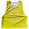 Custom Lacrosse Yellow Bright and White Reversible Lacrosse Pinnie by Tribe Lacrosse