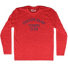 Custom Name Tennis Club Text Adult Tri-Blend Long Sleeve T-shirt by Tribe Lacrosse