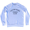 Custom Name Tennis Club Text Adult Tri-Blend Sweatshirt by Tribe Lacrosse
