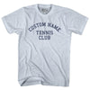 Custom Name Tennis Club Text Adult Tri-Blend T-shirt by Tribe Lacrosse