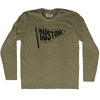 Custom Pennant Flag Adult Tri-Blend Long Sleeve T-shirt Tribe Lacrosse