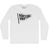 Custom Pennant Flag Adult Cotton Long Sleeve T-shirt Tribe Lacrosse